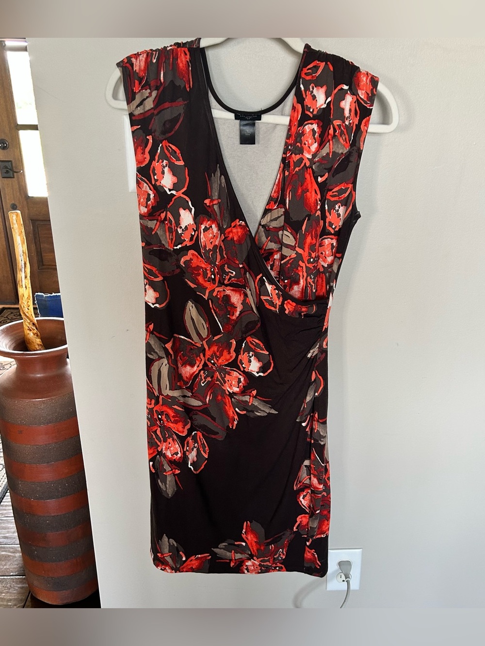 Ann Taylor floral faux wrap dress